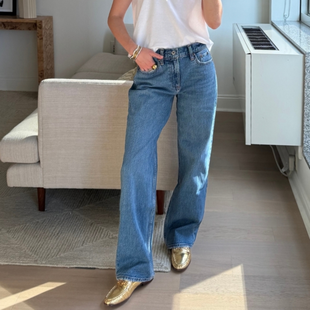 Abercrombie Curve Love Baggy Low Rise Jeans Size 33R